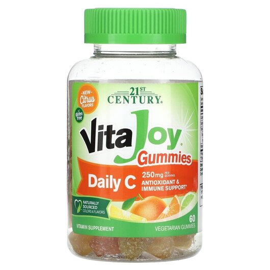 Основное фото товара VitaJoy Daily C Gummies Основное фото товара 21st Century, Витамин C, VitaJoy Daily C Gummies, 60 конфет