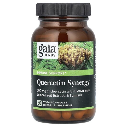 Основное фото товара Gaia Herbs, Кверцетин, Quercetin Synergy, 50 капсул