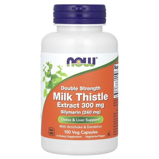 Основное фото товара Milk Thistle Extract Double Strength 300 mg Основное фото товара Силимарин, Milk Thistle Extract Double Strength 300 mg, 100 капсу