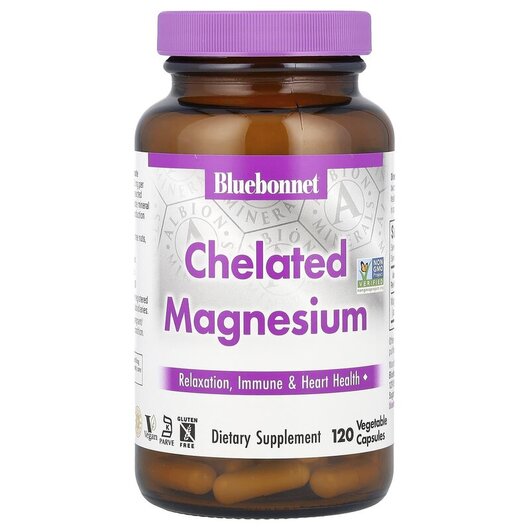 Основне фото товару Bluebonnet Nutrition, Chelated Magnesium, Хелатний Магній, 120 ка