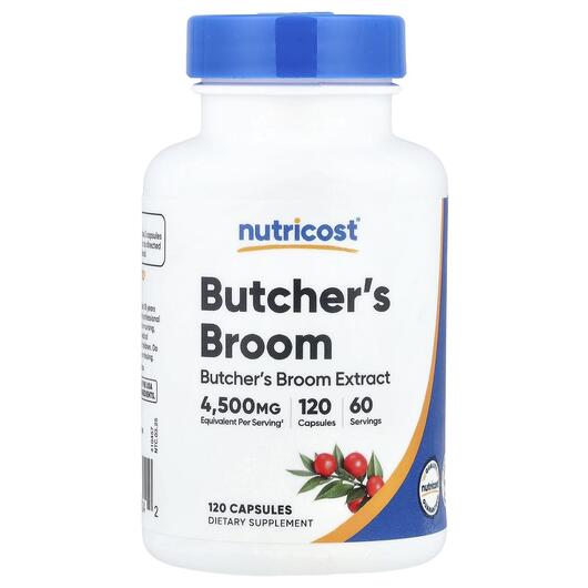 Основное фото товара Nutricost, Иглица Понтийская, Butcher's Broom, 120 капсул