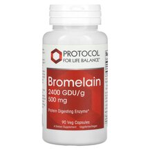Бромелайн Bromelain 2400 GDU/g 500 mg Protocol for Life Бромелайн Bromelain 2400 GDU/g 500 mg Protocol for Life