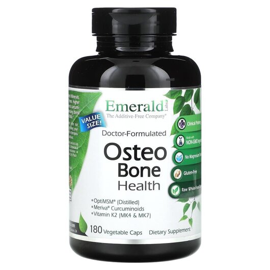 Основне фото товару Emerald, Osteo Bone Health, Зміцнення кісток, 180 капсул