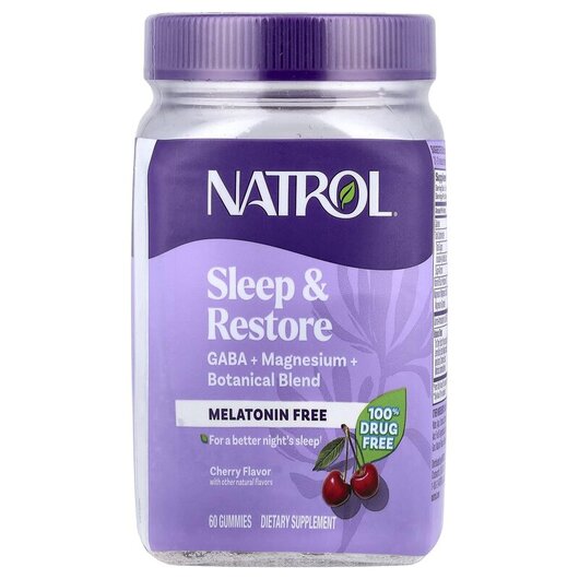 Основне фото товару Sleep & Restore Gummies Melatonin Free Cherry Основне фото товару Sleep & Restore Gummies Melatonin Free Cherry, Підтримка сну,