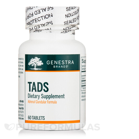Основне фото товару TADS Основне фото товару Genestra, TADS, Підтримка наднирників, 60 таблеток