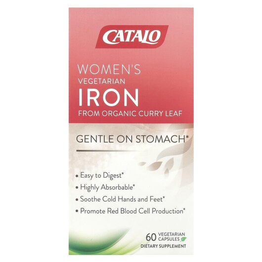 Основне фото товару Women's Vegetarian Iron Основне фото товару CATALO, Women's Vegetarian Iron, Залізо, 60 капсул