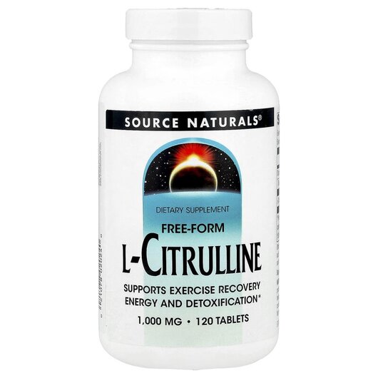 Основне фото товару L-Citrulline Free-Form Основне фото товару Source Naturals, L-Citrulline Free-Form, L-Цитрулін, 120 таблеток