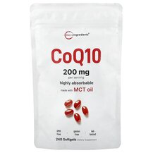 CoQ10 200 mg Коэнзим CoQ10 Micro Ingredients 240 капсул CoQ10 200 mg Коэнзим CoQ10 Micro Ingredients 240 капсул