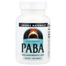 ПАБА 100 мг PABA PABA 100 mg 250 Source Naturals