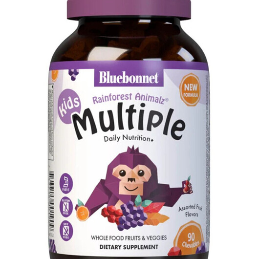Основное фото товара Super Earth Rainforest Animalz Whole Food Based Multiple for Kids Assorted Fruit Flavors Основное фото товара Super Earth Rainforest Animalz Whole Food Based, Витамины для дет