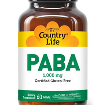 4-Амінобензойна кислота Paba Country Life 60 таблеток