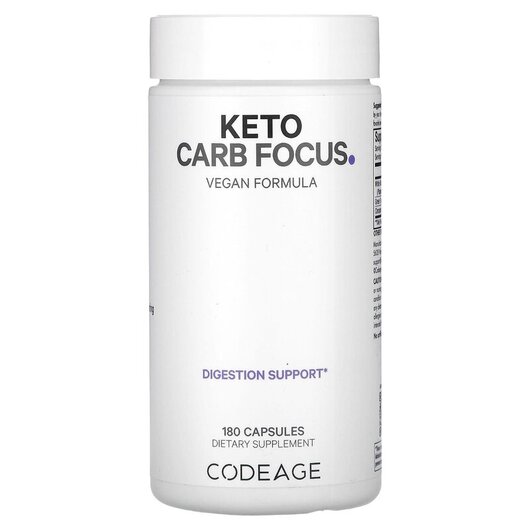 Основне фото товару CodeAge, Keto Carb Focus, Контроль ваги, 180 капсул