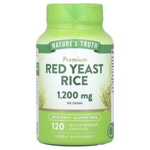 Red Yeast Rice 1200 mg Красный дрожжевой рис Nature's