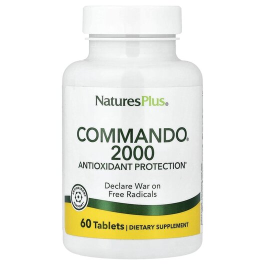 Основне фото товару Natures Plus, Commando 2000, Антиоксиданти, 60 таблеток