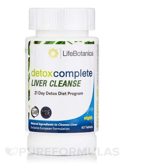 Основне фото товару Detox Complete Liver Cleanse Night Основне фото товару Detox Complete Liver Cleanse Night, Детокс та очищення, 63 таблет