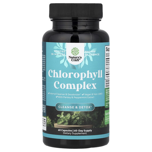 Основне фото товару Nature's Craft, Chlorophyll Complex, Хлорофіл, 60 капсул