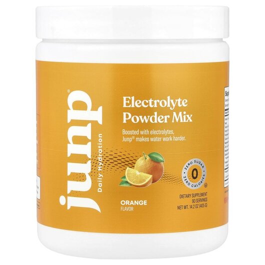 Основне фото товару Electrolyte Powder Mix Orange Основне фото товару JUNP Hydration, Electrolyte Powder Mix Orange, Електроліти, 405 г