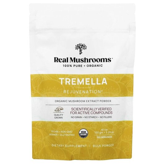 Основное фото товара Грибы Тремелла, Tremella Organic Mushroom Extract Powder, 150 г