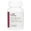 Фото товару Iron with Vitamin C Thiamin and Copper Фото товару Iron with Vitamin C Thiamin and Copper, Залізо, 60 капсул