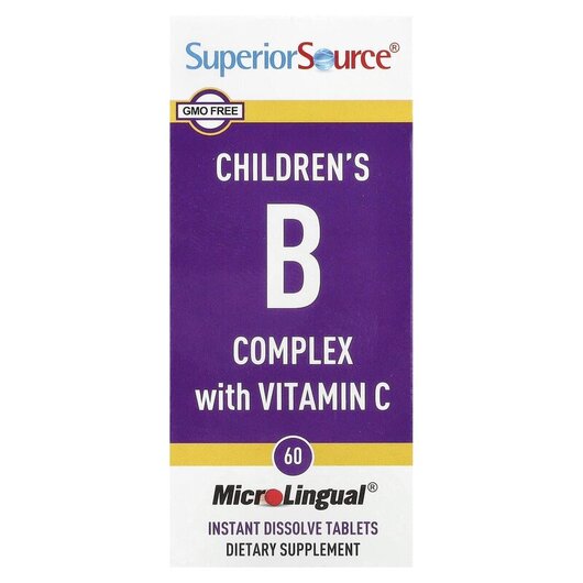 Основне фото товару Children's B Complex with Vitamin C Основне фото товару Children's B Complex, B-комплекс, 60 Microлinгuaл Instant Di
