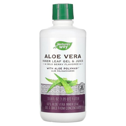 Основное фото товара Nature's Way, Алоэ вера, Aloe Vera Inner Leaf Gel & Juic