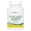 Фото товару Folic Acid Hearts, Вітамін B9 Фолієва кислота, 90 таблеток