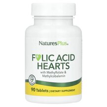 Folic Acid Hearts Витамин B9 Фолиевая кислота Natures Plus Folic Acid Hearts Витамин B9 Фолиевая кислота Natures Plus