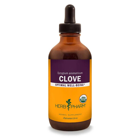 Основне фото товару Organic Clove Основне фото товару Herb Pharm, Organic Clove, Гвоздика, 120 мл