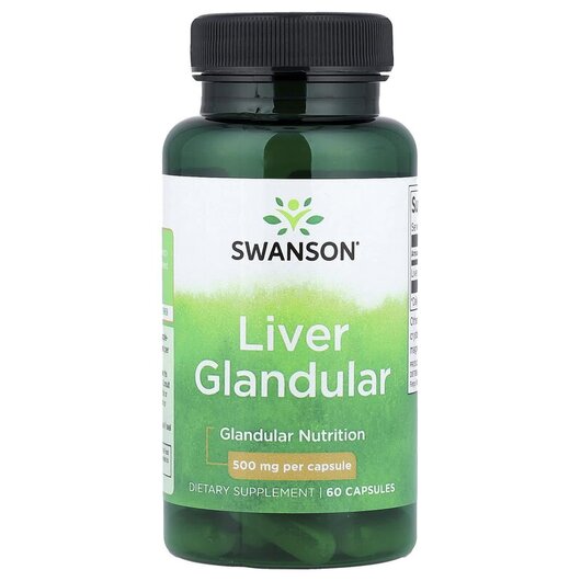Основное фото товара Swanson, Гамма-линоленовая кислота, Liver Glandular 500 mg, 60 ка