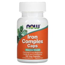 Iron Complex Caps Железо NOW Foods 100 капсул