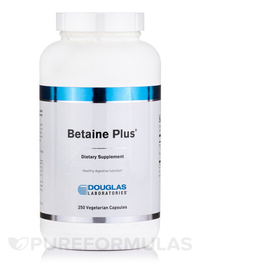 Основное фото товара Betaine Plus Основное фото товара Douglas Laboratories, Бетаин гидрохлорид, Betaine Plus, 250 капсу