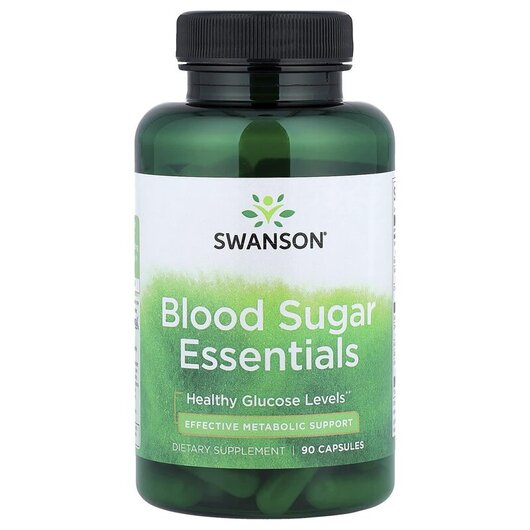 Основне фото товару Blood Sugar Essentials Основне фото товару Swanson, Blood Sugar Essentials, Підтримка рівня цукру, 90 капсул