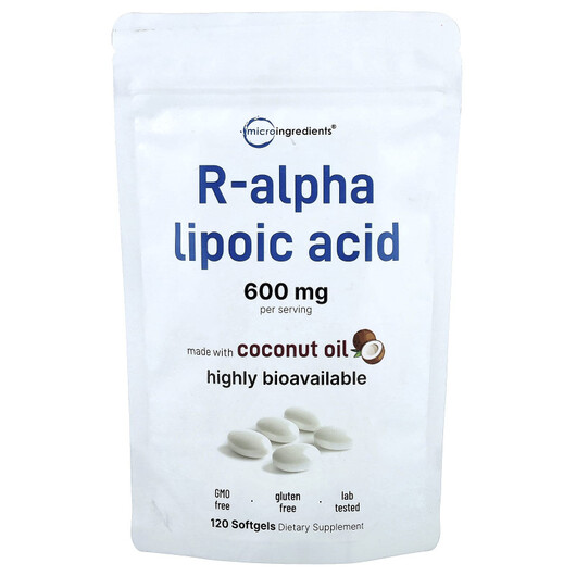 Основне фото товару R-Alpha Lipoic Acid, Альфа-ліпоєва кислота, 120 капсул