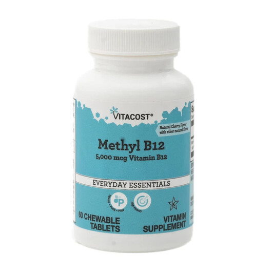 Основное фото товара Methyl B-12 Natural Cherry 5000 mcg Vitamin, Метилкобаламин B12, 