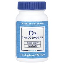 Vitamin D3 25 mcg 1000 IU Витамин D3 TheVitaminShoppe