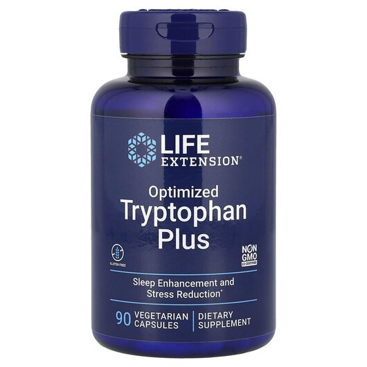 Основное фото товара Optimized Tryptophan Plus Основное фото товара Life Extension, L-Триптофан, Optimized Tryptophan Plus, 90 капсул