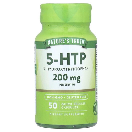 Основне фото товару 5-HTP 100 mg Основне фото товару Nature's Truth, 5-HTP 100 mg, 5-гідрокситриптофан, 50 капсул
