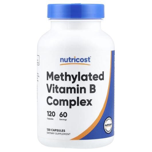Основное фото товара Methylated Vitamin B Complex Основное фото товара Nutricost, B-комплекс, Methylated Vitamin B Complex, 120 капсул