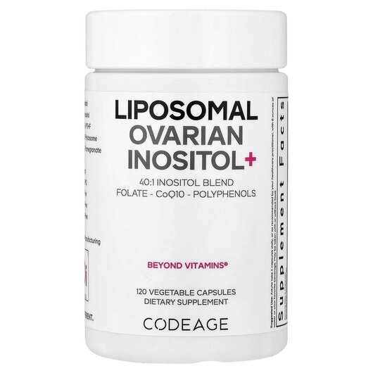 Основное фото товара CodeAge, Мио-инозитол, Liposomal Ovarian Inositol+, 120 капсул