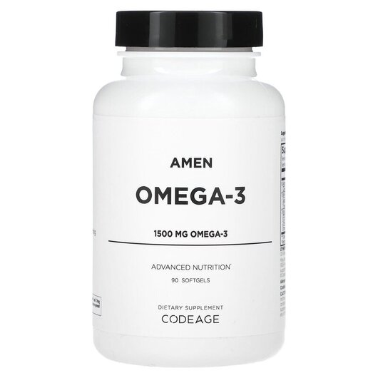 Основне фото товару CodeAge, Amen Omega-3 1.500 mg, Омега 3, 90 капсул