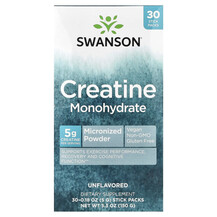 Creatine Monohydrate Unflavored Креатин Swanson 30 шт