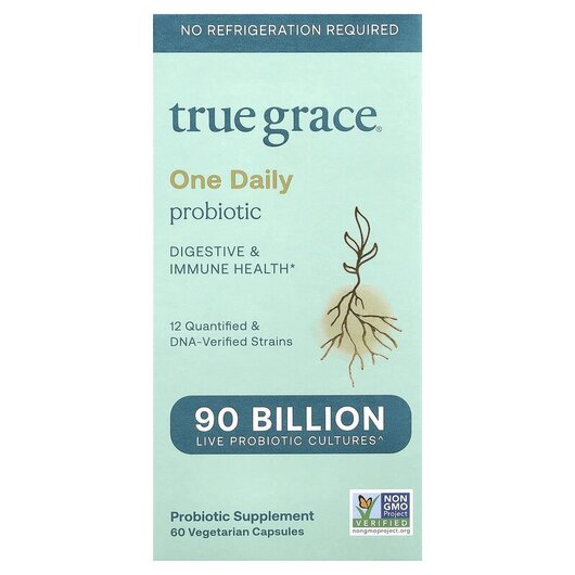 Основне фото товару True Grace, One Daily Probiotic, Пробіотики, 60 капсул