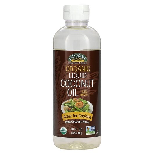 Основне фото товару Ellyndale Naturals Liquid Coconut Oil Pure Coconut, Кокосова олія
