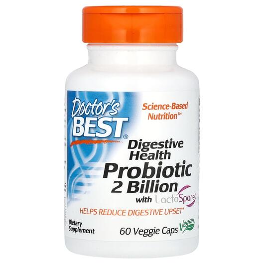 Основное фото товара Пробиотики 2 млрд, Digestive Health Probiotic, 60 капсул