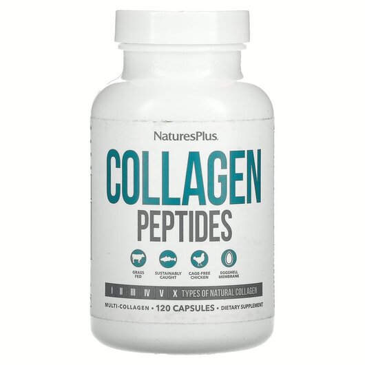 Основне фото товару Collagen Peptides Основне фото товару Collagen Peptides Capsules, Колагенові пептиди, 120 капсул