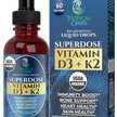 Фото товара Витамины D3 + K2, Organic Superdose Vitamin D3 + K2, 60 мл