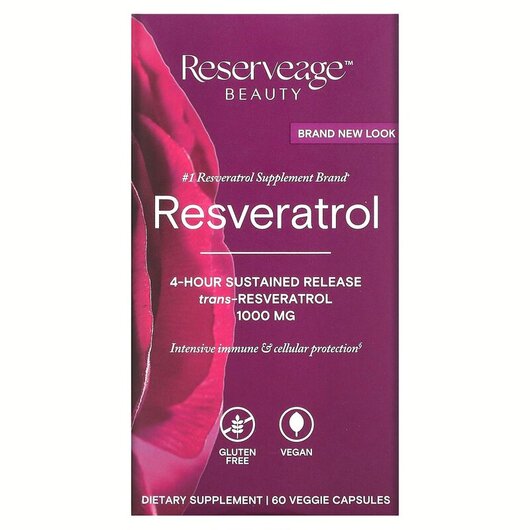 Основное фото товара Resveratrol Trans-Resveratrol 1000 mg Основное фото товара Ресвератрол, Resveratrol Trans-Resveratrol 1000 mg, 60 капсул