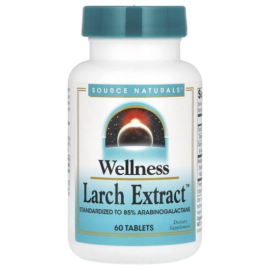 Основне фото товару Wellness Larch Extract Основне фото товару Source Naturals, Wellness Larch Extract, Модрина, 60 таблеток