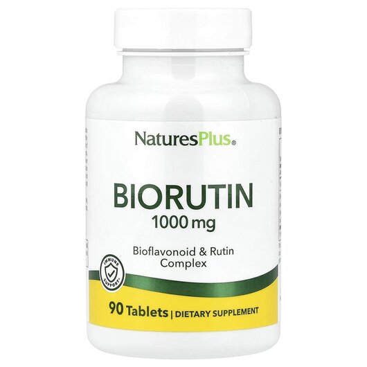 Основное фото товара Biorutin 1000 mg Основное фото товара Natures Plus, Биорутин 1000 мг, Biorutin 1000 mg, 90 таблеток