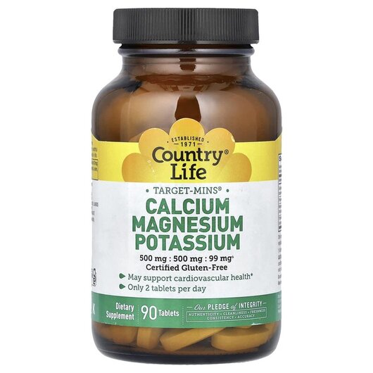 Основне фото товару Target-Mins Calcium Magnesium Potassium Основне фото товару Target-Mins Calcium Magnesium Potassium, Кальцій магній калій, 90
